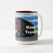 Truckers Big Rig Cargo Truck Coffee Mok (Voorkant rechts)