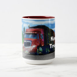 Truckers Big Rig Cargo Truck Coffee Mok