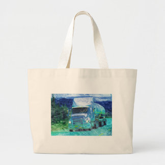 Truckers Big Rig Heavy Transport Gift Grote Tote Bag