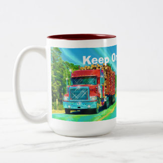 Truckers Big Rig Logging Truck Coffee Mok