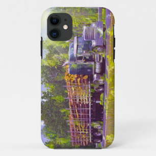 Truckers Big Rig Logging Truck iPhone Case