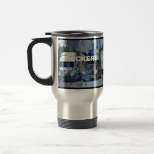 TRUCKERS BIG RIG TRUCK STOP COFFEE MUGS REISBEKER
