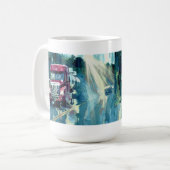 TRUCKERS BIG RIG TRUCK STOPPEN MET DRINK MOKKEN (Voorkant links)