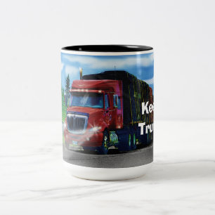 TRUCKERS GROTE RIG RODE TRUCK KOFFIE MOK