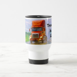 TRUCKERS GROTE RIG RODE TRUCK REIZEN MOK