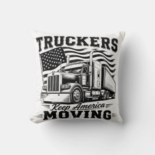 Truckers Houden Amerika in Beweging Kussen