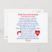 Trucker's Love Poem Briefkaart (Voorkant / Achterkant)