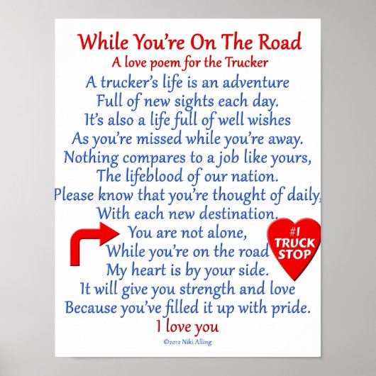 Trucker's Love Poem Poster (Voorkant)