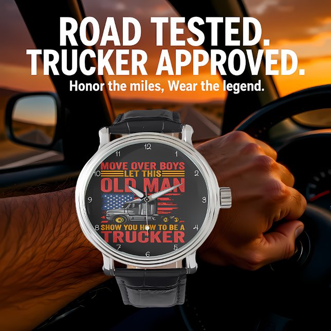 Truckers Move America: Flag Background Horloge (Creator heeft geüpload)