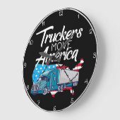 Truckers Move America: Flag Silhouette Grote Klok (Hoek)