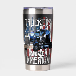 Truckers Move America Geïsoleerde Drinkbeker