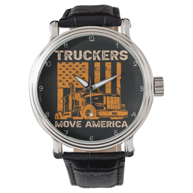 Truckers Move America: Orange Pride Horloge (Voorkant)