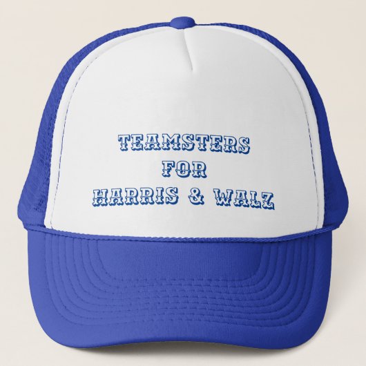Trucker's pet voor "Teamsters voor Harris & Walz" (Voorkant)