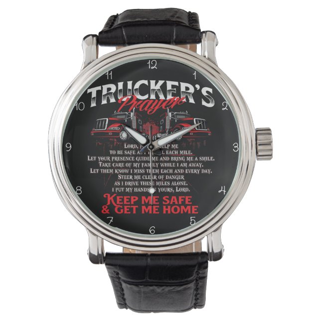 Trucker's Prayer: Keep Me Safe Horloge (Voorkant)