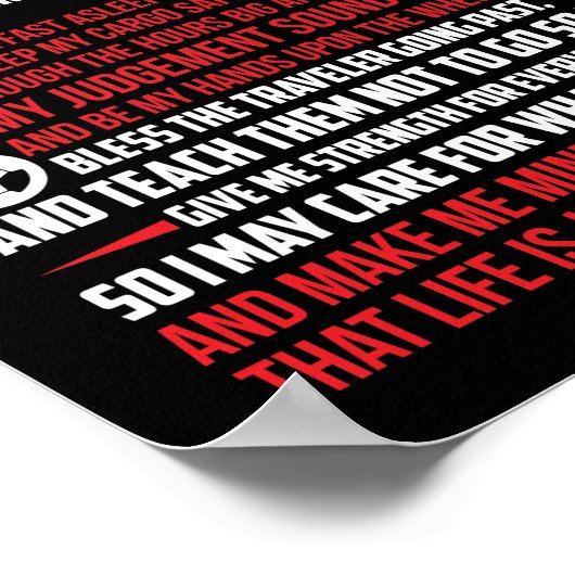 Truckers Prayer Poster (Hoek)