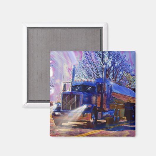 Truckers Tanker Truck Zwaar transport cadeau Magneet (Voorkant / Achterkant)