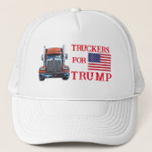 Truckers voor Trump 2024 Trucker Pet (Voorkant)