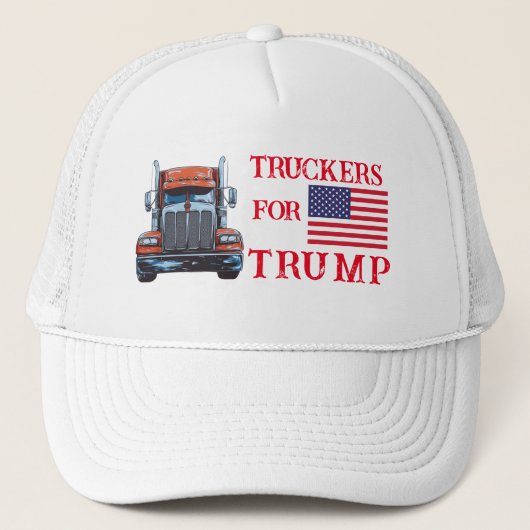 Truckers voor Trump 2024 Trucker Pet (Voorkant)