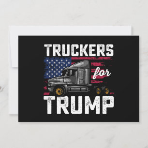 Truckers voor Trump presidentsverkiezing Vintage Kaart