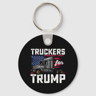 Truckers voor Trump presidentsverkiezing Vintage Sleutelhanger