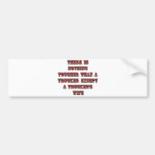 TRUCKER'S VROUW BUMPERSTICKER (Voorkant)