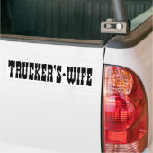 Trucker's vrouw bumpersticker (Op Truck)