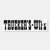 Trucker's vrouw bumpersticker (Voorkant)