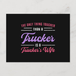 Truckers vrouw harder dan een vrachtwagen grappig briefkaart