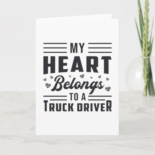 Trucker's vrouw Mijn hart is van een vrachtwagench Kaart (Voorkant)