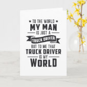 Truckers vrouw mijn Man is gewoon een vrachtwagenc Kaart (Gele Bloem)