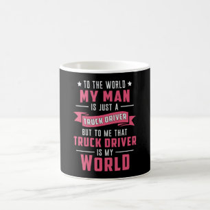 Truckers vrouw mijn Man is gewoon een vrachtwagenc Koffiemok