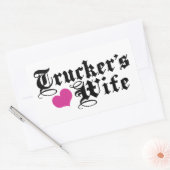 Trucker's vrouw rechthoekige sticker (Envelop)