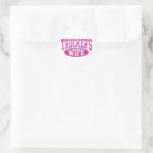 Trucker's vrouw ronde sticker (Tas)