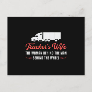 Truckers Vrouw Trucker's Vrouw De Vrouw Achter Lie Briefkaart