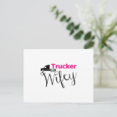 Truckers Vrouw Vrachtwagenchauffeur Truckers Liefd Briefkaart (Staand voorkant)