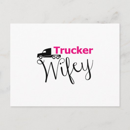 Truckers Vrouw Vrachtwagenchauffeur Truckers Liefd Briefkaart (Voorkant)