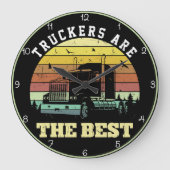 Truckers zijn de beste zonsondergang grote klok (Voorkant)