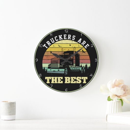 Truckers zijn de beste zonsondergang grote klok (Huis)