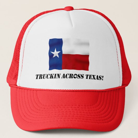Truckin Across Texas - Red Trucker Hat Pet (Voorkant)