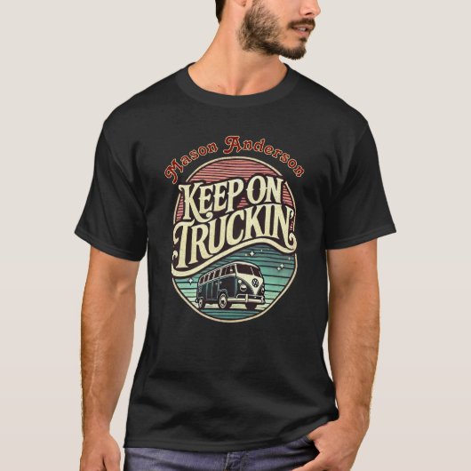 Truckin Retro 60’s gepersonaliseerd T-shirt (Voorkant)