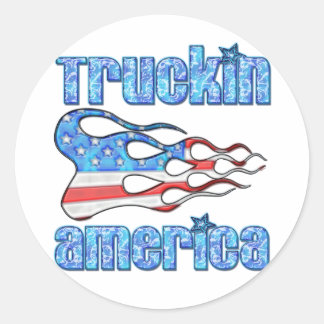 Truckin USA Ronde Sticker