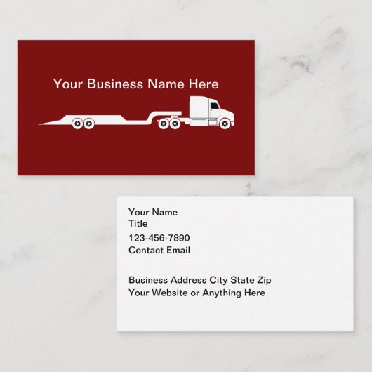 Trucking And Freight Courier Business Cards Visitekaartje (Voorkant / Achterkant)
