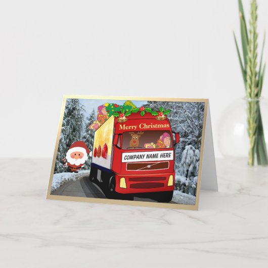 Trucking Bedrijf Kerst Kaart (Voorkant)