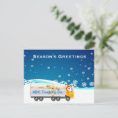 Trucking Business Holiday Feestdagenkaart (Staand voorkant)