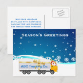 Trucking Business Holiday Feestdagenkaart (Voorkant / Achterkant)