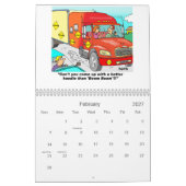 TRUCKING CARTOON CALENDAR KALENDER (Feb 2027)