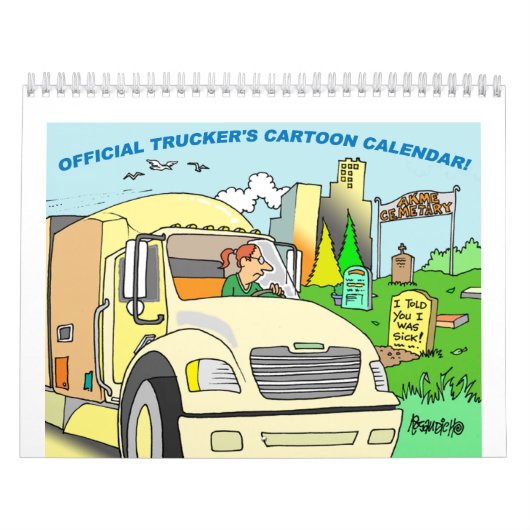 TRUCKING CARTOON CALENDAR KALENDER (Hoes)