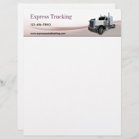 Trucking Company Briefhoofd Sjabloon (Voorkant / Achterkant)