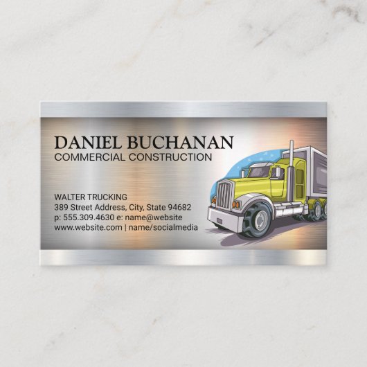 Trucking Illustration | Driver Transport Visitekaartje (Voorkant)
