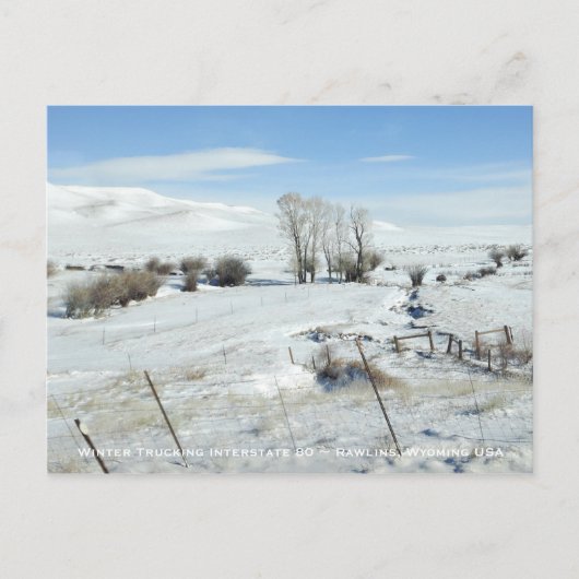 Trucking Interstate 80 Rawlins Wyoming USA Briefkaart (Voorkant)